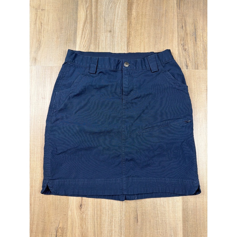 Duluth Trading Co Navy Blue Cotton Blend Skort Hiking Outdoor Pockets Womens 4